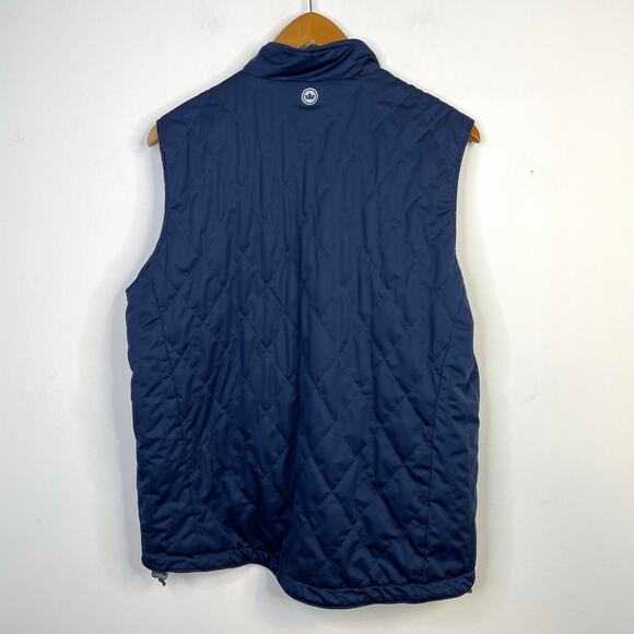 Peter Millar Quilted Reversible Lightweight Vest Navy Blue Purple Golf Mens L - Picture 7 of 17
